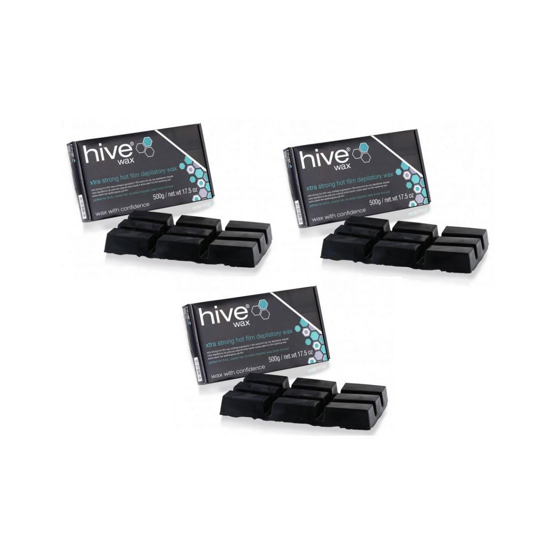Hive of Beauty 3 For 2 X Strong Hot Film Depilatory Wax Block - 500g
