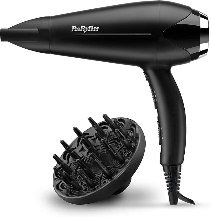 BaByliss Hair Dryer 2200W Turbo Smooth Ionic Diffuser Frizz Free