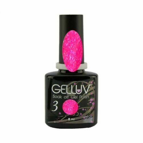 Gelluv Nail Polish Base Top Coat Soak Off UV LED Summer Collection 8ml Pink