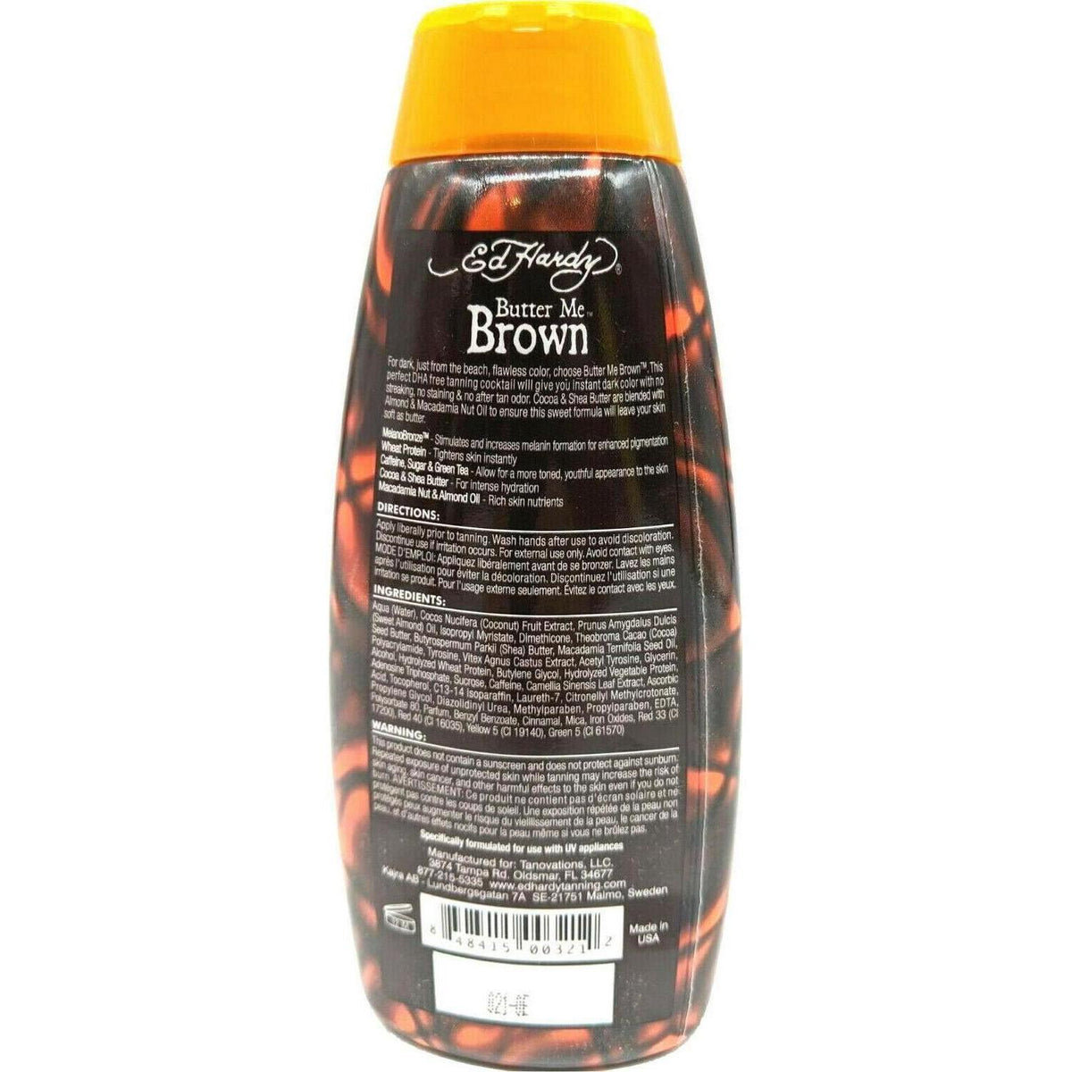 Ed Hardy Butter Me Brown Tanning Lotion DHA Free Bronze Accelerator