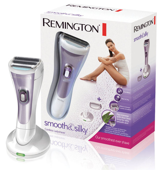 Rasoir pour femme sans fil Remington WDF4840 à double tête en aluminium, lisse, humide et sec