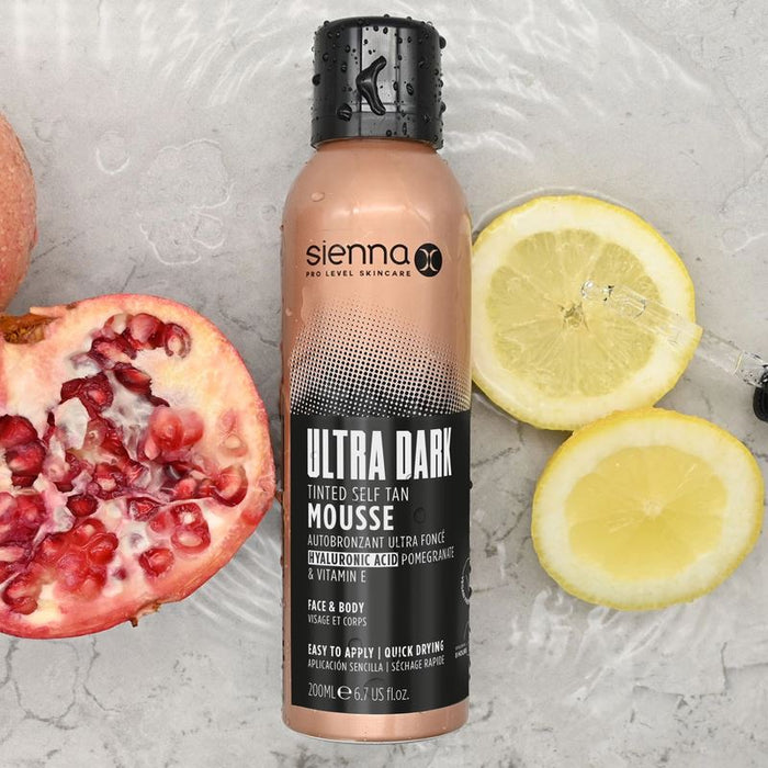 Sienna X Express Q10 Tinted Self Tan Mousse Absorbs Instantly Ultra Dark Tan