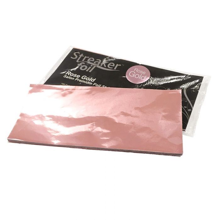 Streaker Salon Long Hairdressing Foil in Rose Gold - 100 Sheets