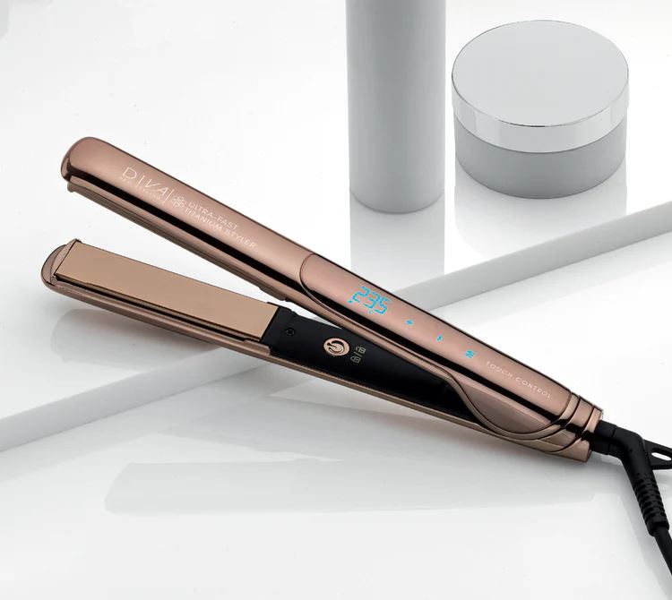 Diva Pro Ultra Fast Platinum Titanium Hair Styler - Gold