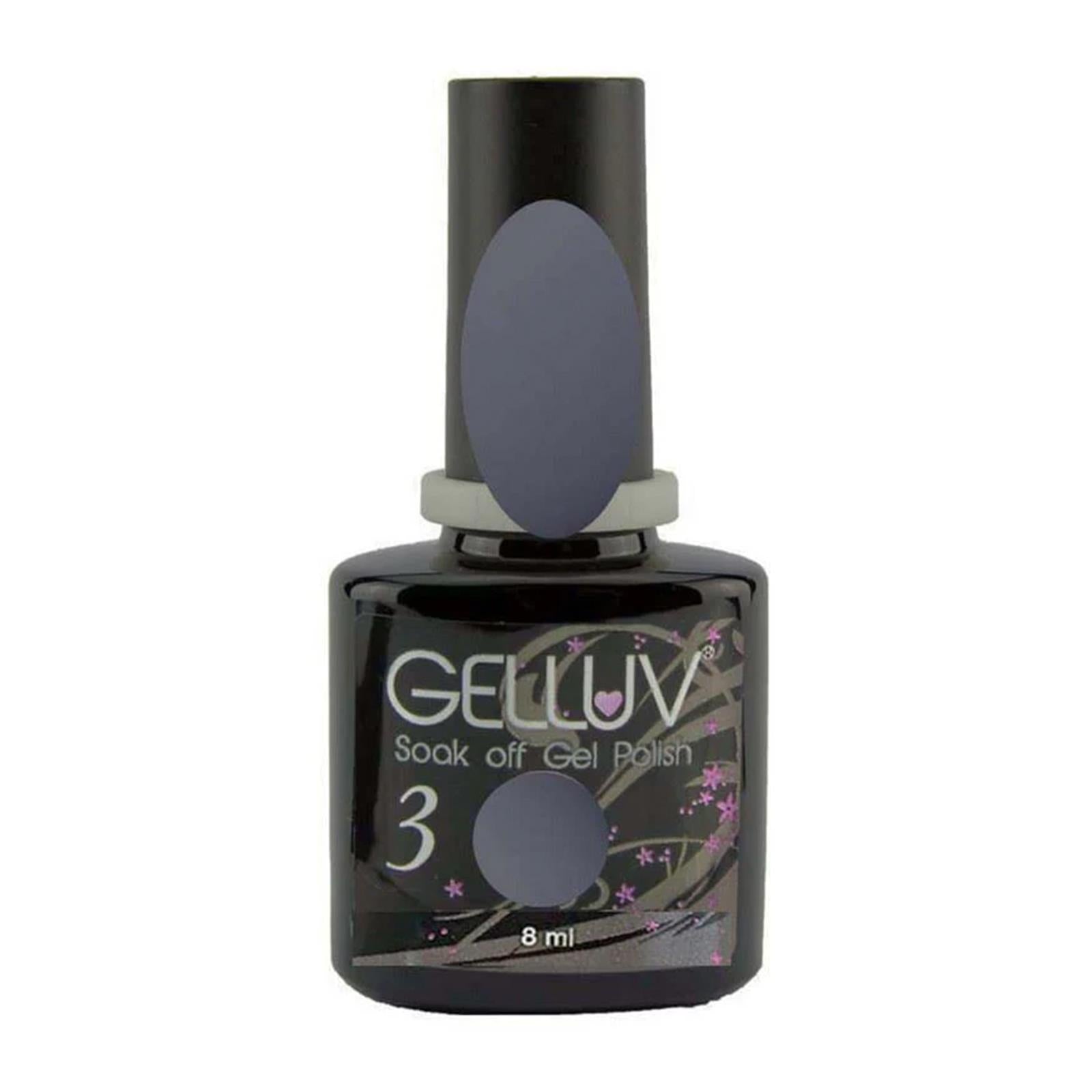 Gelluv Nail Polish UV LED Spring Collection Lasting Soak Off Gel 8ml - Dark Grey