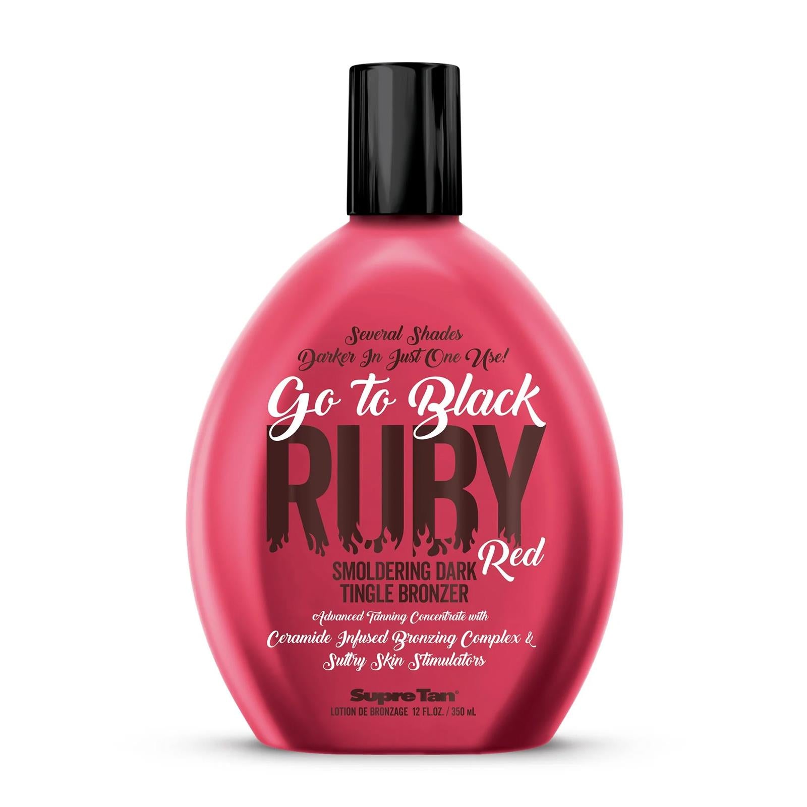 Supre Tan Go To Black Ruby Red – Dark Tingle Bronzer Tanning Lotion - 236ml