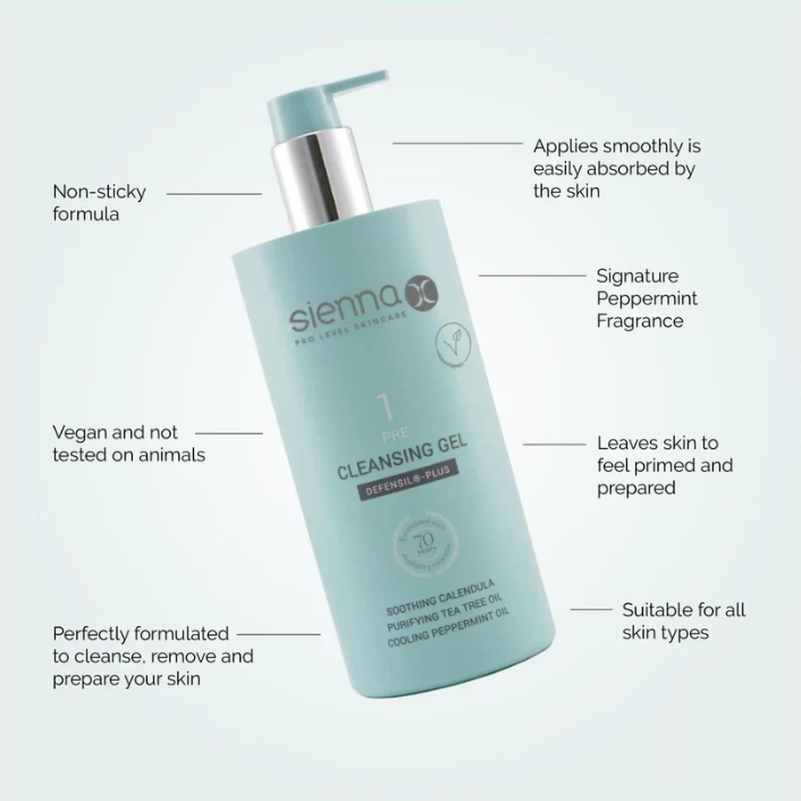 Sienna X Pre Cleansing Gel Professional Wax Prep & Skin Cleansing Care 500ml