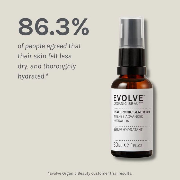 Evolve Beauty Organic Hyaluronic Serum 200 Intense Skin Hydration 50ml