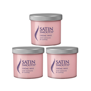 Satin Smooth Pink Soft Wax Lotion With Echinacea & Comfrey 425g Pot x 3