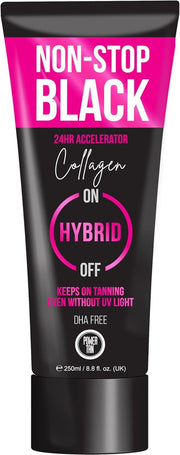 Power Tan Non-Stop Black Hybrid Collagen Accelerator Tanning Lotion - 250ml