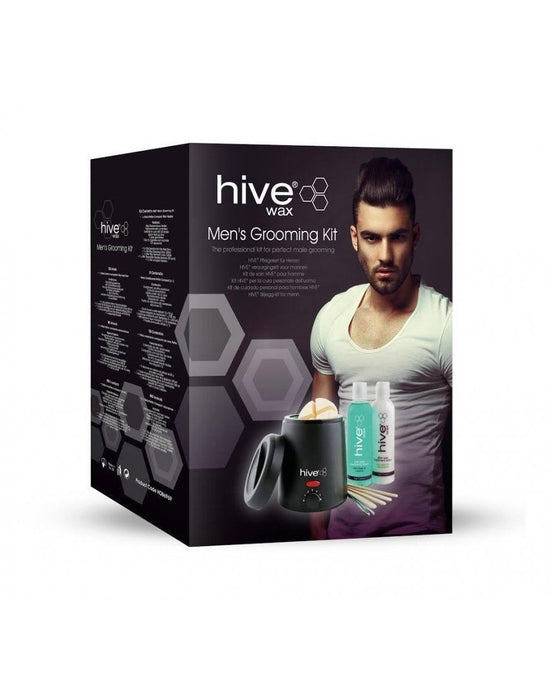 Hive Of Beauty Kit d'épilation à la cire pour hommes - Lotions chauffantes et spatules