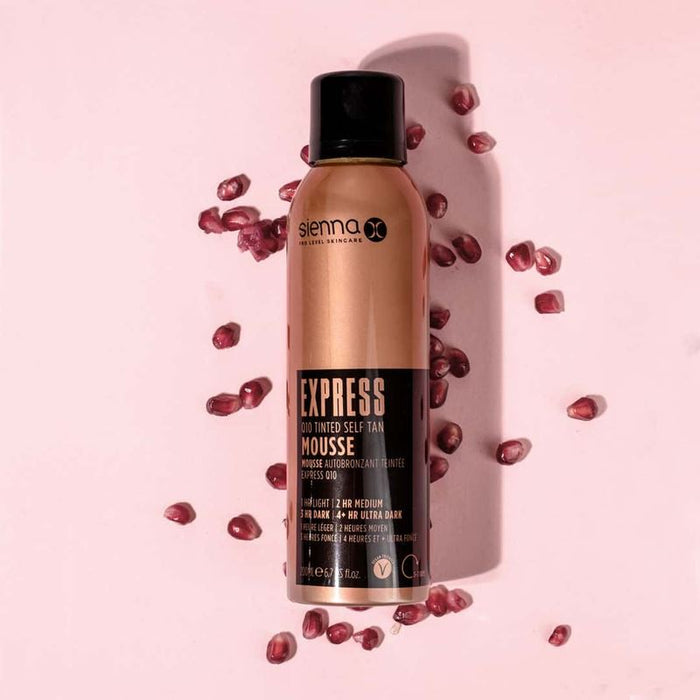 Sienna X Express Q10 Tinted Self Tan Mousse Absorbs Instantly