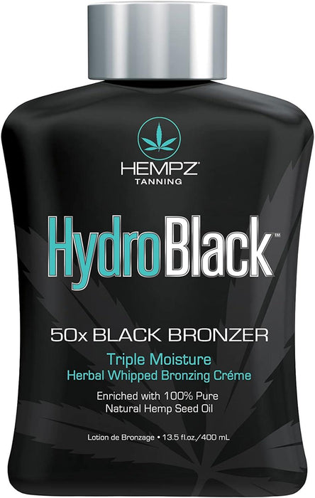 Hempz Hydro Black Lotion de bronzage 50x Noir Bronzer Triple Hydratation