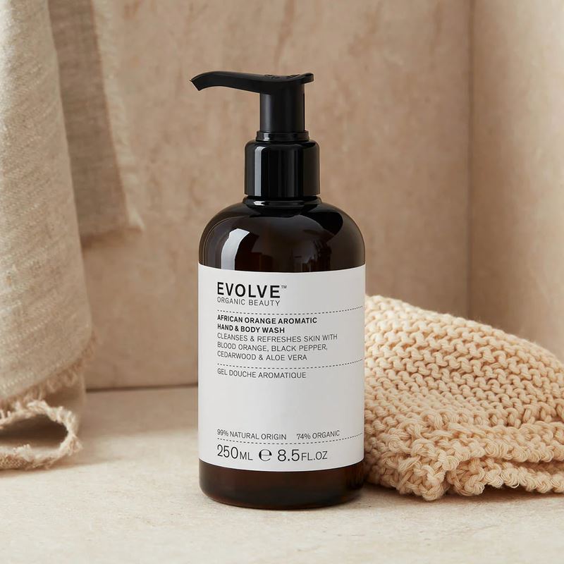 Evolve Beauty African Orange Aromatic Organic Citrus Body Wash 250ml