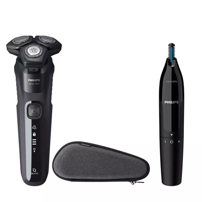 Philips Men Electric Shaver Cordless Waterproof Rotary Sideburns Eyebrow Trimmer