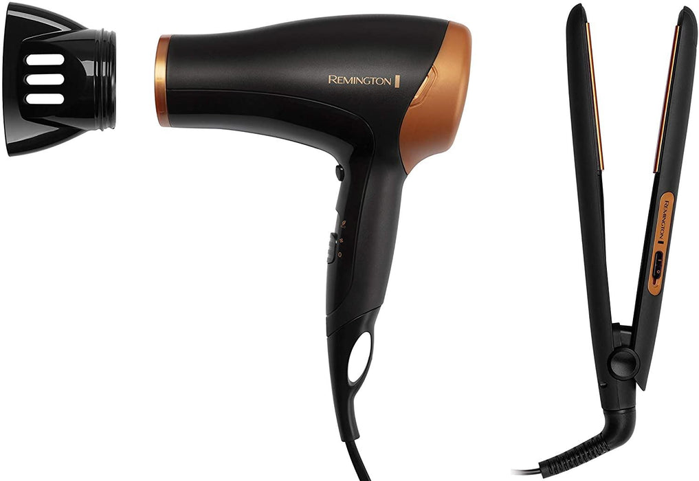 Remington D3012GP Hair Care Gift Pack 2000W Dryer And Straightener