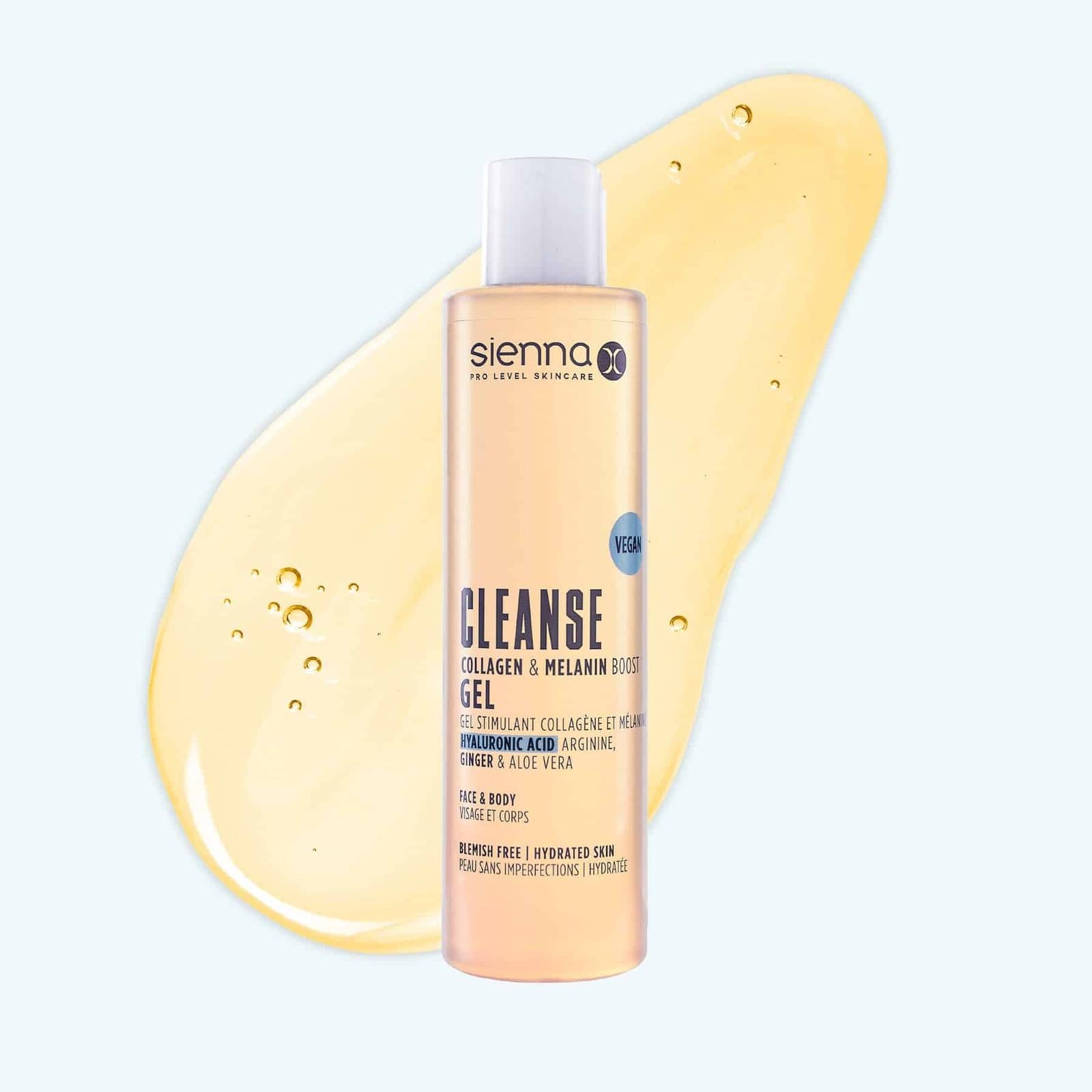 Sienna X Cleanse Collagen & Melanin Boosting Gel Wash Vegan Body Cleanser