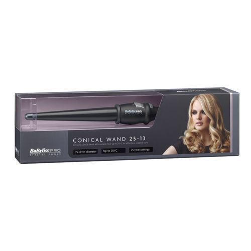 BaByliss Pro Cool Tip Conical Wand Hair Curling Tong New