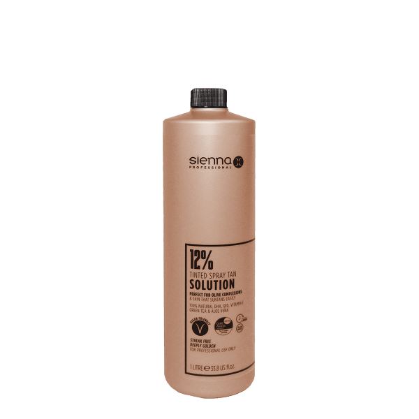 Sienna X Pro Tanning 12% Solution Streak Free Spray Tan Lotion 1 Litre