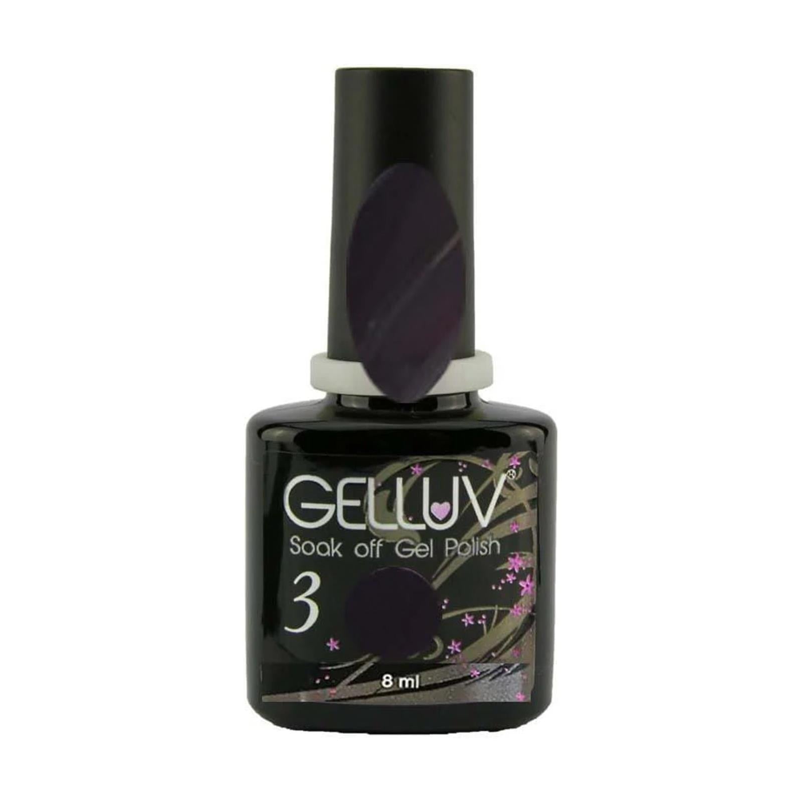 Gelluv Nail Polish Winter Rose Collection UV LED Soak Off Gel 8ml Deep Purple