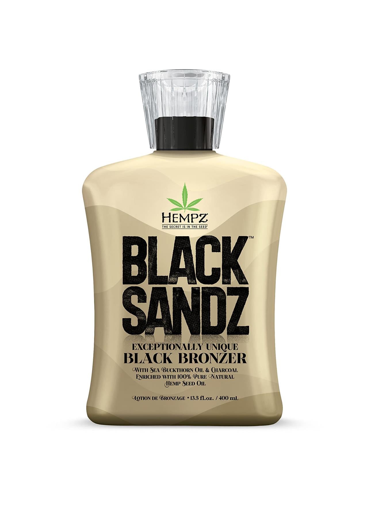 Lotion bronzante Hempz Black Sandz, poudre bronzante noire exceptionnellement unique