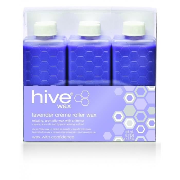 Hive of Beauty 80g Lavender Creme Roller Wax Catridges - Pack Of 6
