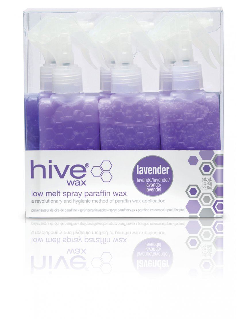 Hive of Beauty Lavender Spray Paraffin Wax Spray Catridges 80g (6)