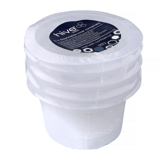 Hive Of Beauty Mini chauffe-cire jetable, pots intérieurs, conteneur x 5