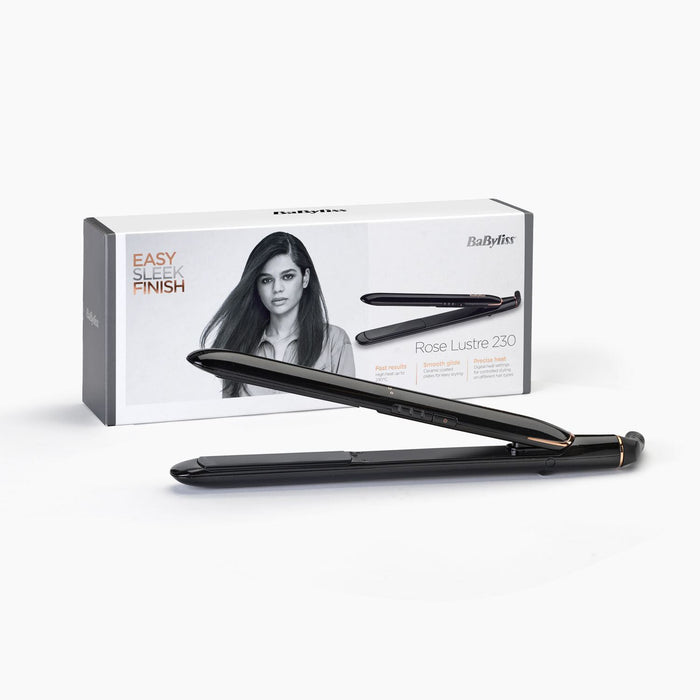 BaByliss Pro Rose Lustre 230 Hair Straightener Ceramic Smooth Glide