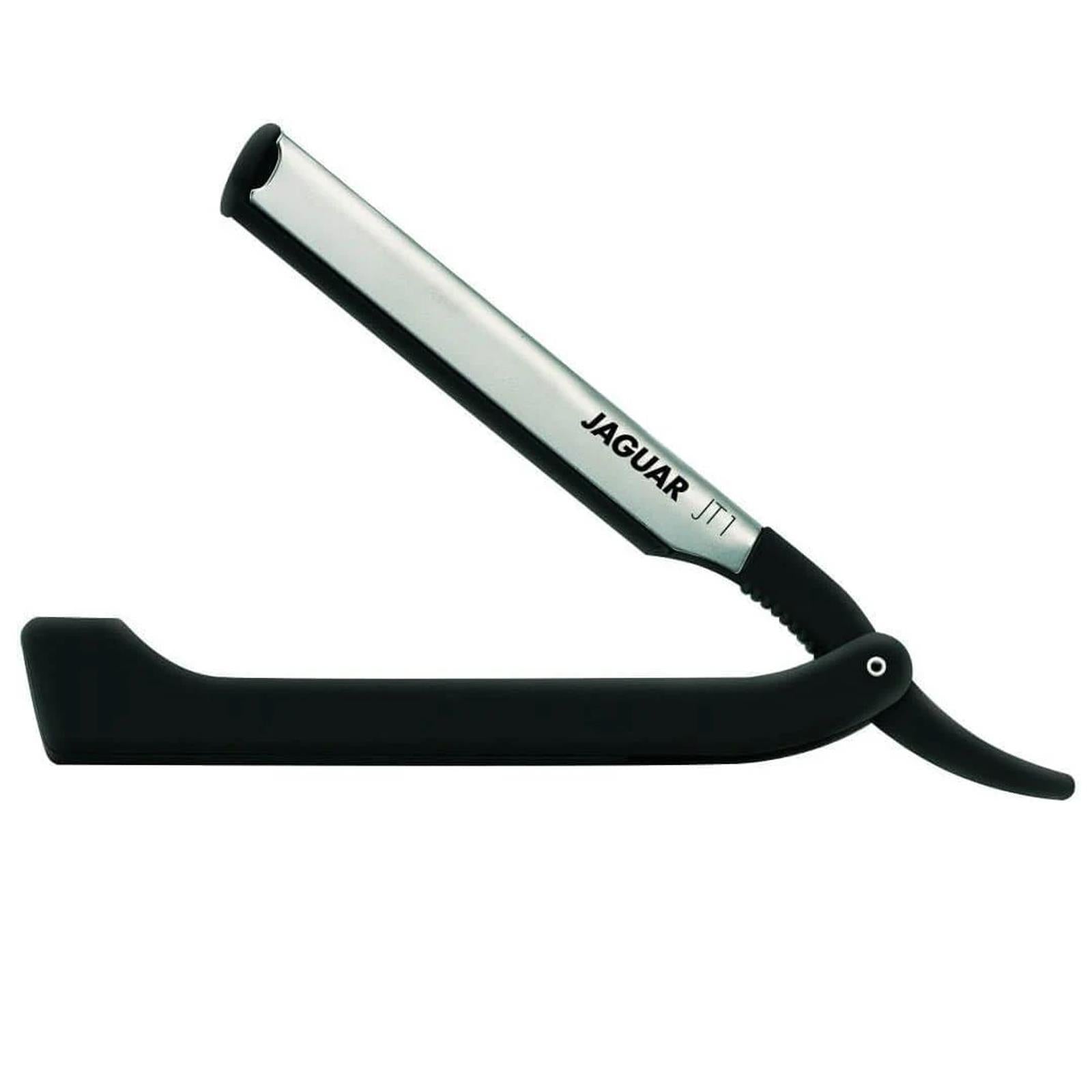 Jaguar JT1 Black Hair Shaper Razor – Straight Razor with 10 Blades