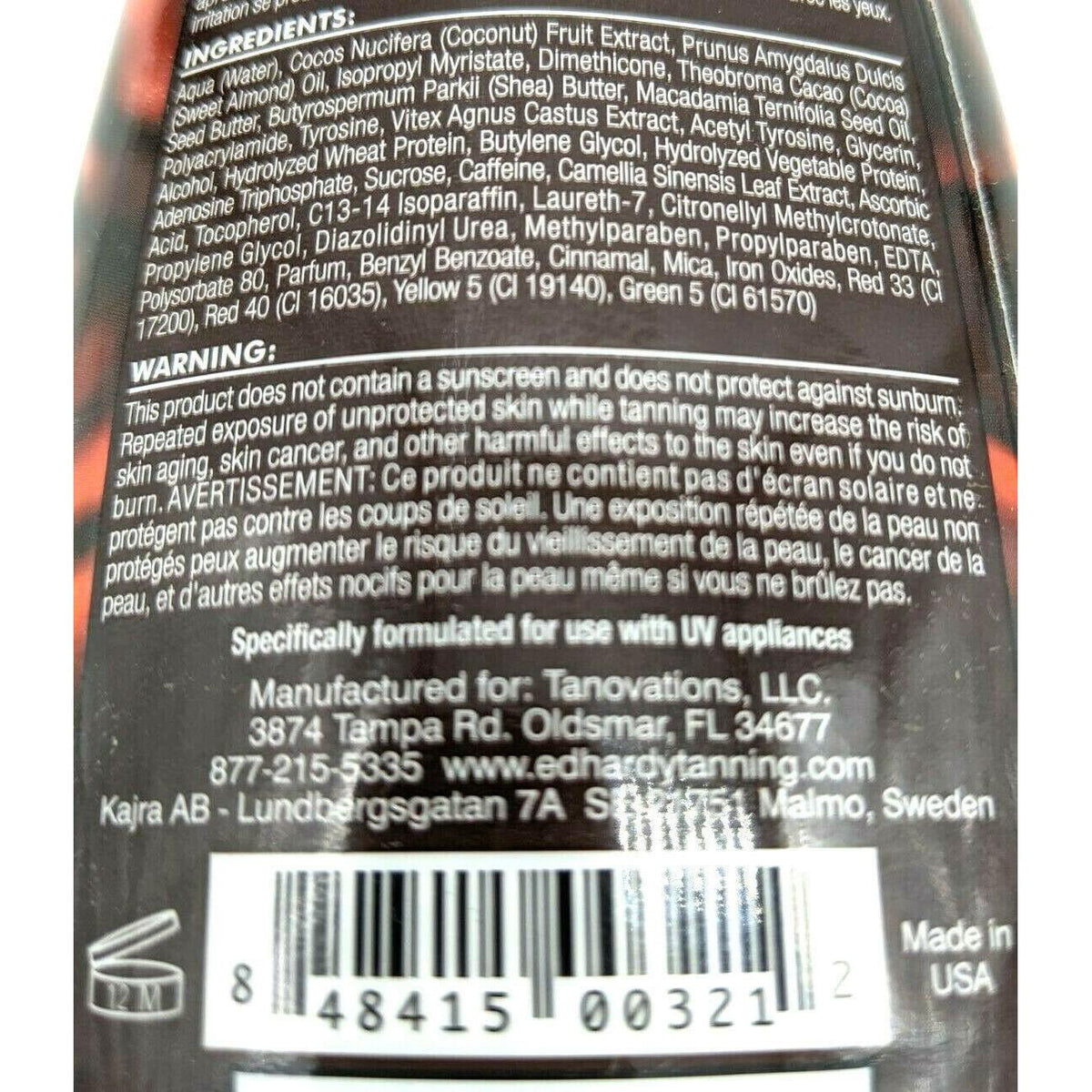Ed Hardy Butter Me Brown Tanning Lotion DHA Free Bronze Accelerator