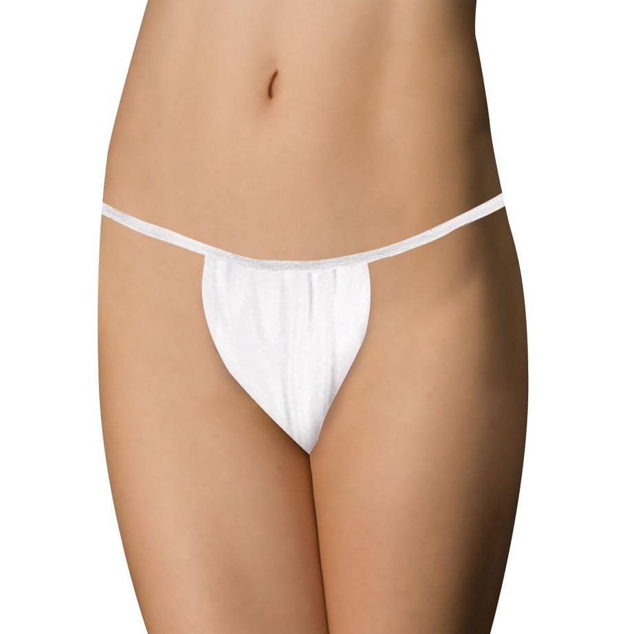 Deo Disposable White G Strings for Salon & Spa Pack of 50