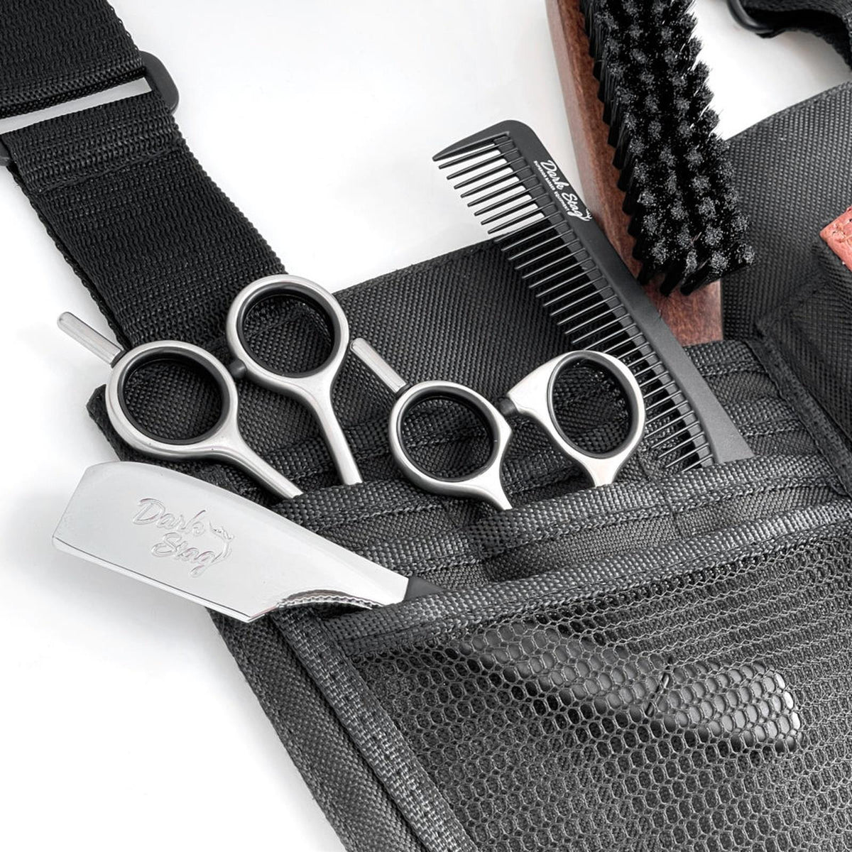 Dark Stag Barber Chest Holster Adjustable Straps, Tool Pockets & Quick Release