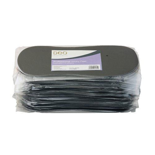 Deo Black Sticky Feet For Salon & Spa Treatments - Pack of 25