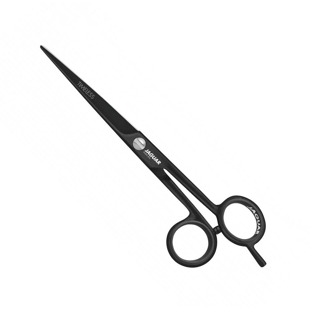 Jaguar Timeless Black Offset 6" Hairdressing Scissors - Metallic
