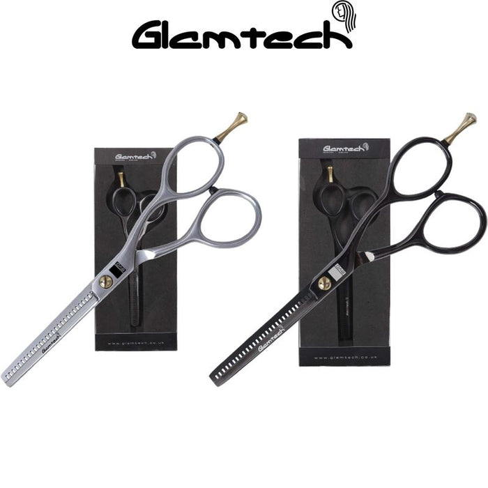 Glamtech Evo Steel/Black Scissors Barbers Stylists And Hairdressing