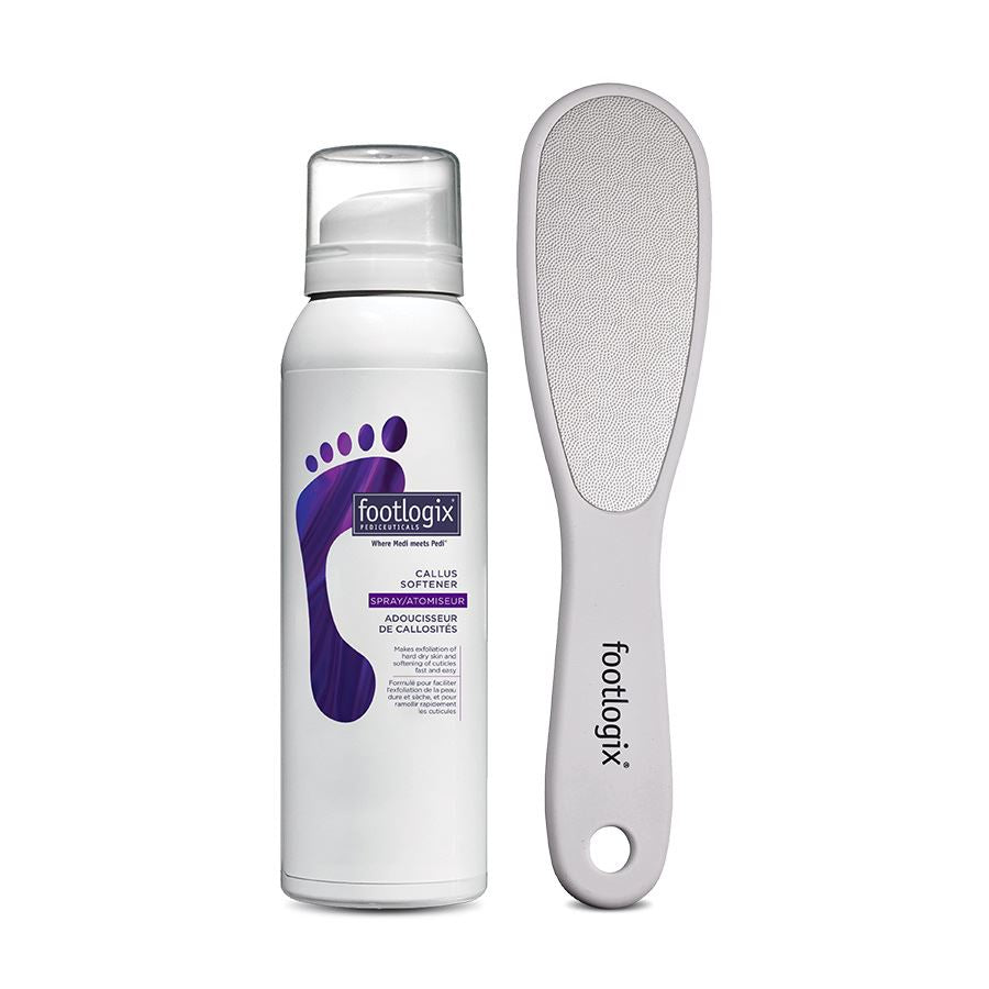Footlogix Callus Softener & File Kit Pedicure Footcare Combo Set