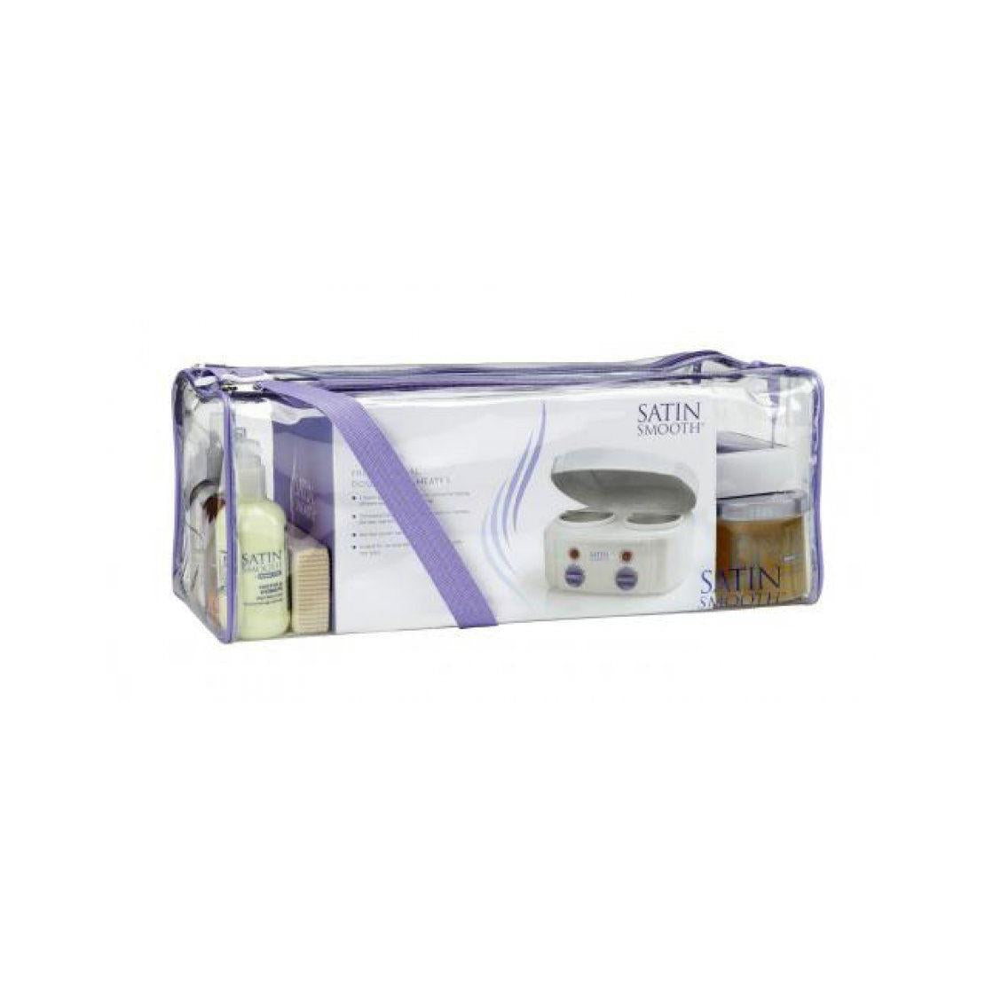 Satin Smooth Double Wax Heater Kit with Lotions & Accessories