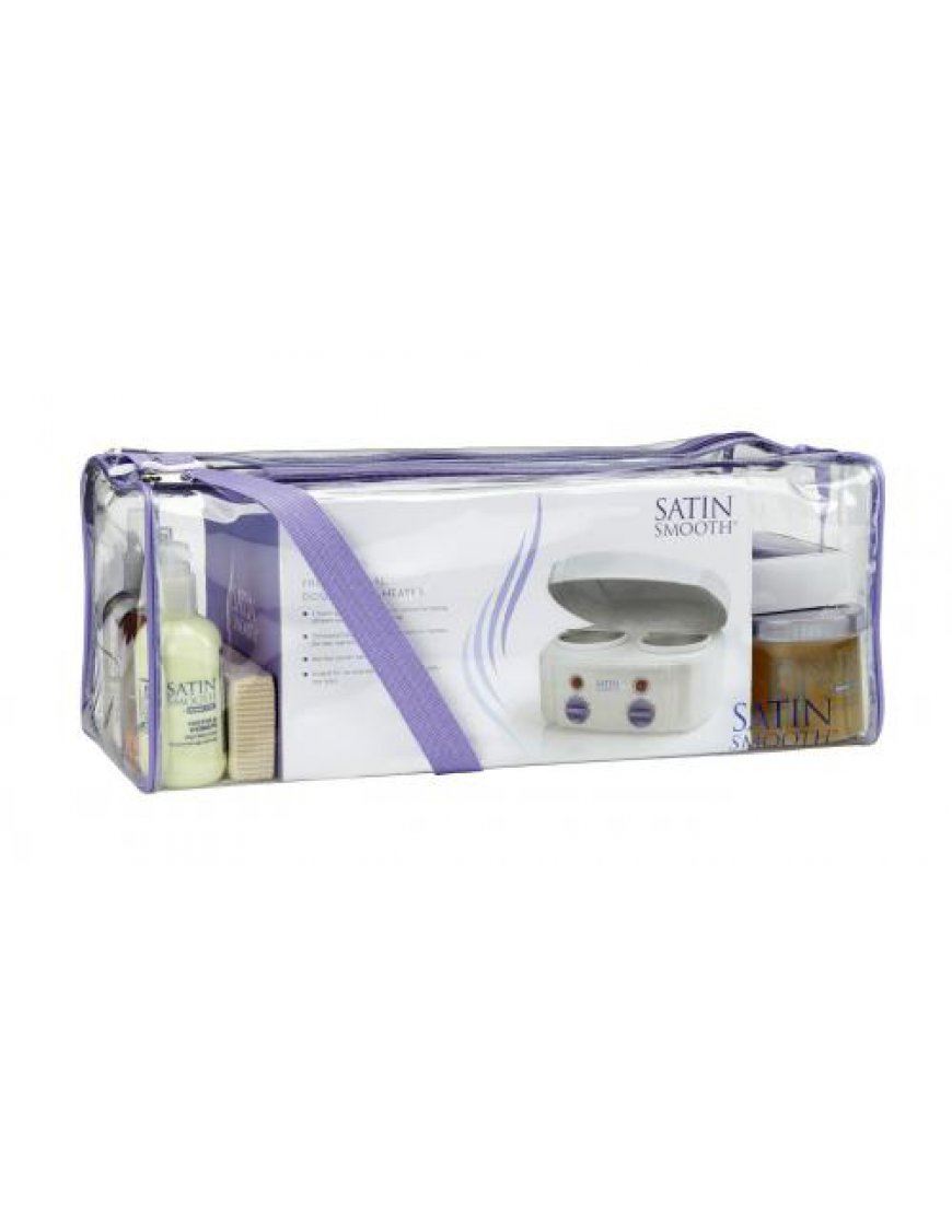 Satin Smooth Double Wax Heater Kit with Lotions & Accessories