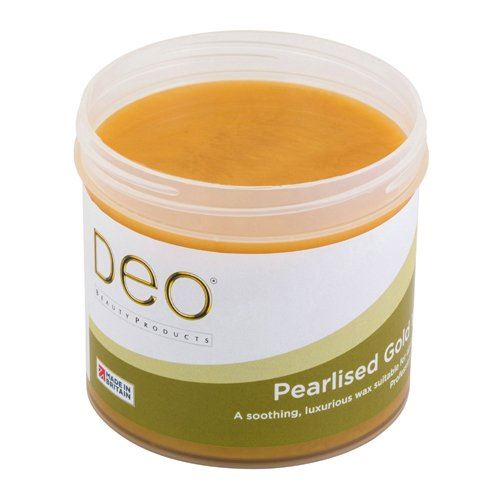 Deo Pearlised Gold Depilatory Wax Lotion for Premium Waxing - 425g