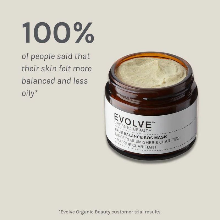 Evolve Organic Beauty True Balance SOS Face Mask Clay Treatment 60ml
