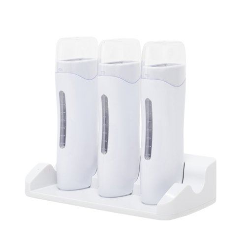 DEO 3 x 100g Chauffe-cartouche de cire à rouleau portable avec base en bande