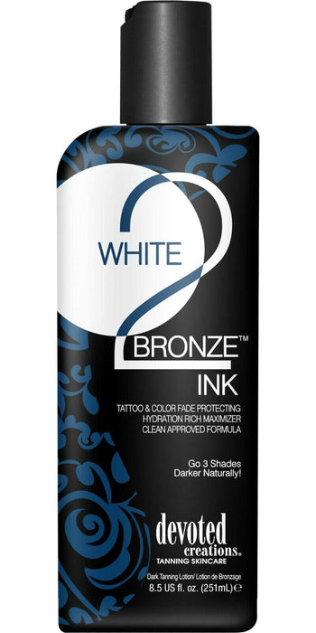 Devoted Creations White 2 Bronze Tanning Lotion  - INK Tattoo Protect