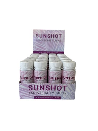 Boisson de beauté accélérateur de bronzage au collagène Sunshot - 24 shots de 60 ml