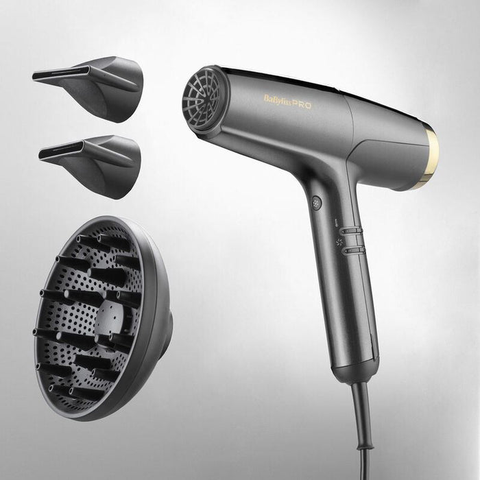 Sèche-cheveux numérique BaByliss Pro Falco 2000W, buse professionnelle à séchage rapide