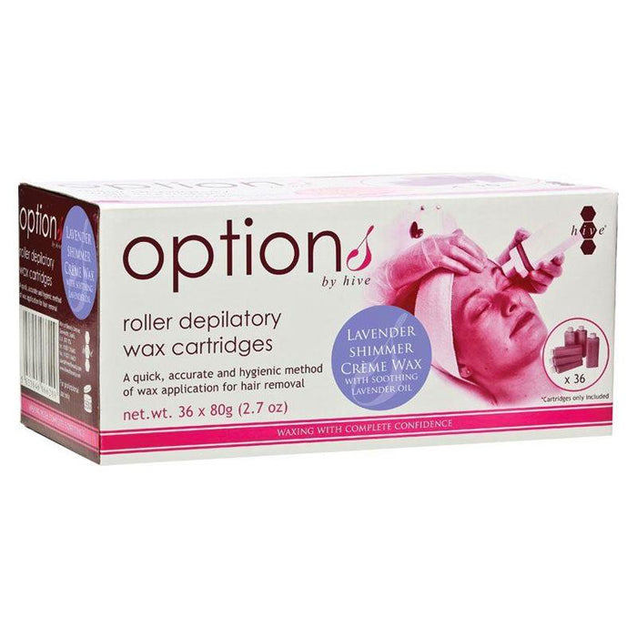 Hive Of Beauty Cartouches de cire pour rouleaux de crème à la lavande 80 g - Paquet de 36