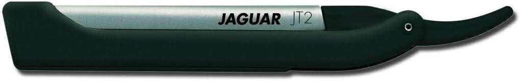Jaguar JT2 Black Straight Razor – Hair Shaper with Synthetic Handle & 10 Double Blades