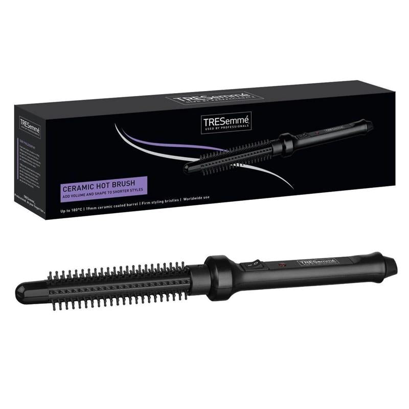 TREsemme 9371TU Ceramic Barrel High Shine Hair Styling Bristle Hot Brush 19mm