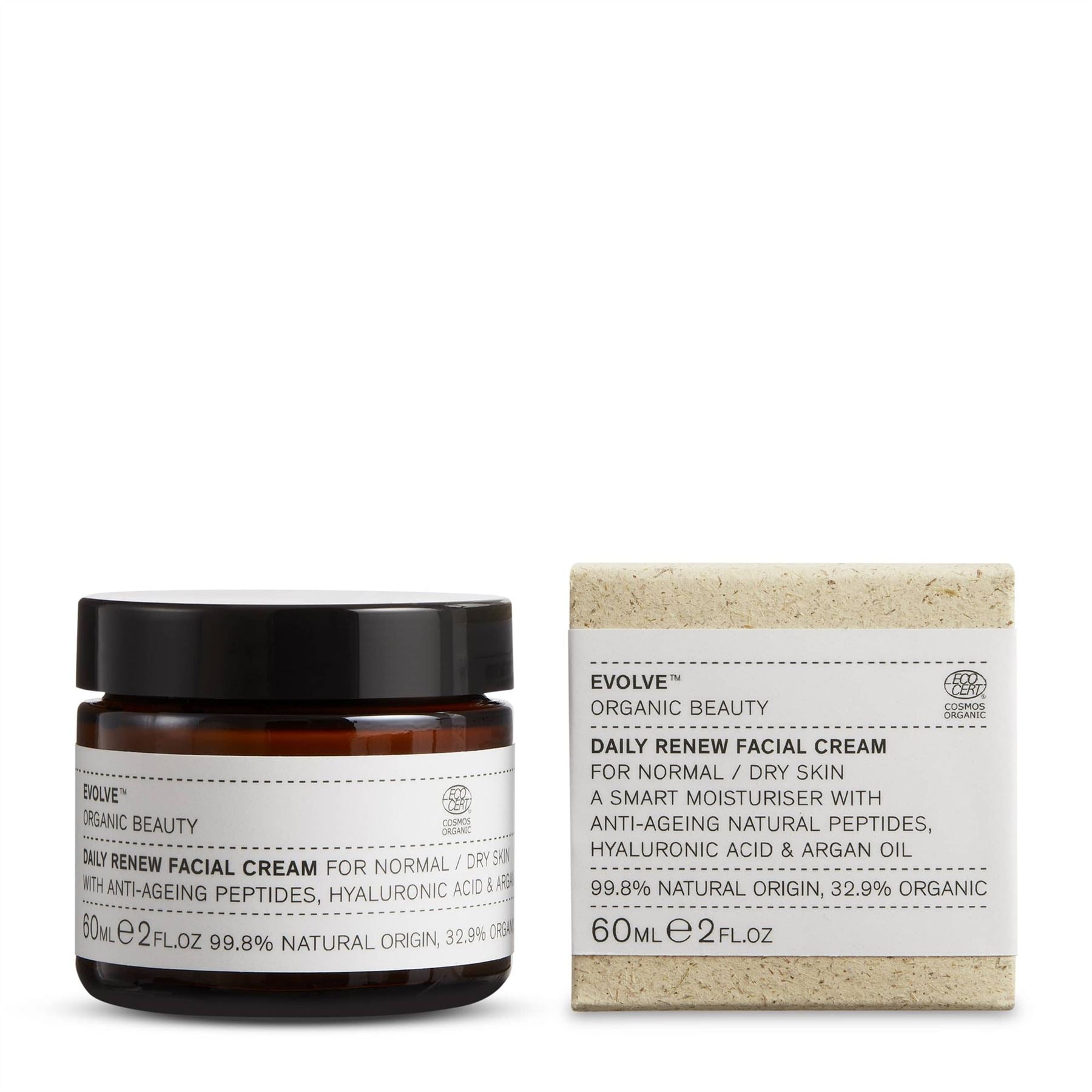 Evolve Beauty Organic Daily Renew Facial Cream Anti Aging Moisturiser