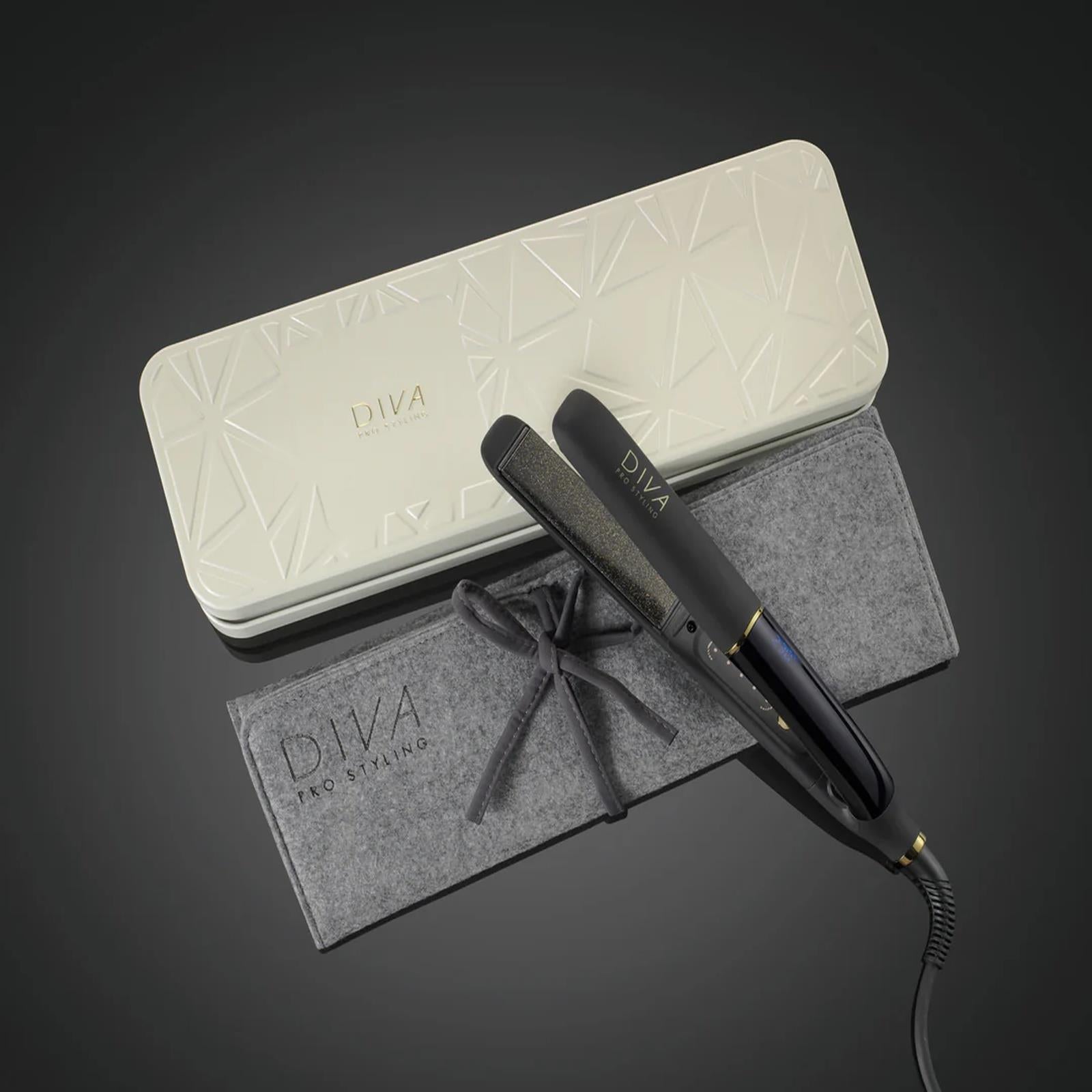 Diva Pro Precious Metals Gold Dust Hair Straightener Ceramic Plates Frizz Control